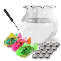 딩동펫 반려동물 캣 물고기 수족관 장난감 세트, Electric Fish DD-025, 혼합색상