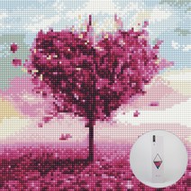 아트조이 DIY 보석 십자수 키트 25 x 25 cm, 사랑나무-3, 1개