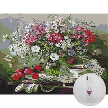 아트조이 DIY 보석십자수 30 x 40 cm, 커피와 꽃, 1개