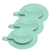 베베락 실리콘 양면흡착판, 그린, 3개입