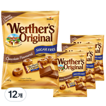 스톡 웨더스 오리지날 무설탕 초코맛 캔디, 60g, 12개