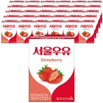 서울우유 멸균딸기우유, 200ml, 48개