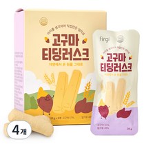 퍼기 유아용 고구마 티딩러스크 치발과자, 120g, 4개