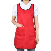 조끼형 타이드 앞치마, 레드, 1개