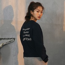 배럴 여성용 우먼 블러 로고 스웻셔츠 맨투맨