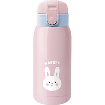 COUP 스테인레스 원터치 애니멀 보온보냉텀블러, 핑크, 350ml