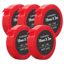 다다 초강력 양면테이프18mm x 3m, 투명, 5개