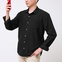 단군 남성용 구김제로 무지 셔츠