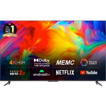 TCL 안드로이드11 4K UHD TV, 140cm(55인치), 55P735, 스탠드형, 방문설치