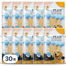 덴탈플러스 국산 덴탈 개껌, 밀크맛, 50g, 30개