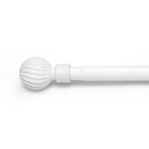 25mm 심플 라운드 커튼봉 화이트 (130~240cm)