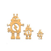 필립로지스틱 로봇 아크릴 거울 세트, 골드