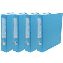 에코청운 칼라컬렉터 3공D링 바인더 5cm, 하늘, 4개입