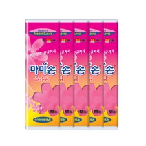 마미손 고무장갑 중 플라워 (M), 핑크, 5개
