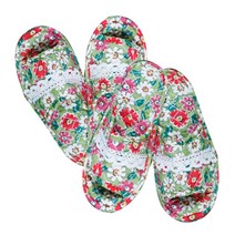 고운매 퀼팅 실내화 2p, 이중레이스 트로피컬