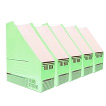 희망화일 종이화일정리박스, 연두, 5개