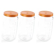 파사바체 코카콜라 유리 밀페용기 오렌지 3p, 1000ml, 1개