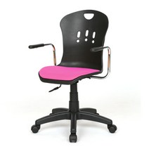 체어포커스 킹스 팔걸이형 회전의자 KS830-ART, 바디(블랙), 방석(핑크)