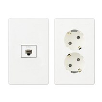 진흥전기 V시리즈 모듈라 8p 1구 소 + 2구 콘센트, 1세트