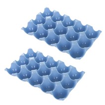 블럭마트 15구 럭셔리 에그케이스 2p, 블루