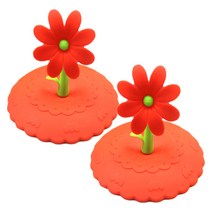 아리코 플라워 실리콘 다용도 뚜껑 2p, 레드