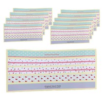 피크닉하우스 패턴 띠스티커2 5p, 혼합 색상, 10개입