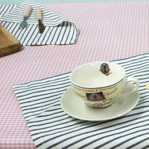 레브라이프 린넨 키친크로스 M, 그레이 스트라이프, 1개