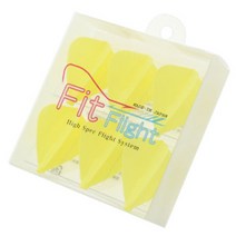핏 샤프트 전용 다트 플라이트 카이트 옐로우, 6개입