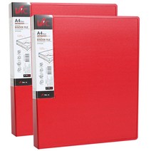 VIC 신소재 40 포켓 바인더 3공, 적색, 2개입