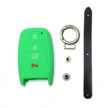 어바인클래스 스마트키 실리콘 케이스 그린 + 밴드 블랙 스위치 버튼 랜덤 발송, E타입