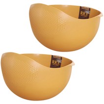 블럭마트 라이스 세척볼 2p, 옐로우