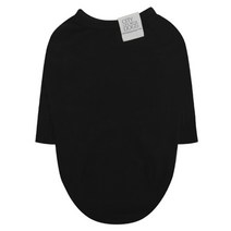 퍼피엔젤 반려동물용 데일리 7부소매 티셔츠, 999 Black