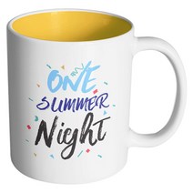 핸드팩토리 원썸머나이트 머그컵, 내부 옐로우, 1개