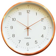 루미아 그렌 인테리어 모던 벽시계, 화이트 R201 로즈골드