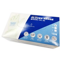 글러브센스 라텍스 장갑 100매, 화이트, 소(S), 1개