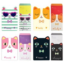 미소로 애니멀 왕편지지 4p, 러블리, 해피, 퍼니, 럭키, 1세트