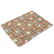 비케이 기하학 패턴 식탁매트, 11, 가로 42cm x 세로 32cm