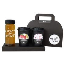 1AM 쥬뗌므 블랜딩 프리미엄 차세트 검은뚜껑, 보틀 + 스티커 Heart to H + 루비 캐모마일 3p + 트리플 베리 3p + 패키지 블랙 아름다운 당신께, 1세트