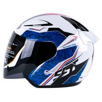 크라운 오토바이 헬멧, 화이트블루