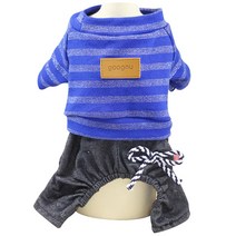 펫코디 강아지 스트라이프 한벌 옷, C