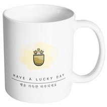 핸드팩토리 플라워포트 럭키데이 머그컵, 내부 화이트, 1개