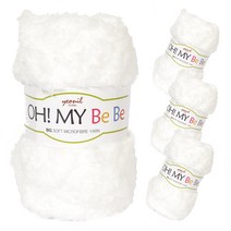 연일섬유 오마이베베 대용량 극세사 아기뜨개실 4p, 1번 밀크