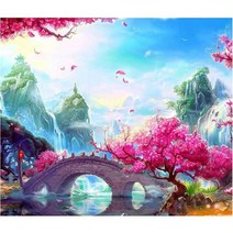 케이엠엘리 3D 보석십자수 DIY 세트 황후의정원 30 x 40 cm, 혼합 색상, 1세트