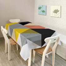 이코디 기하학패턴 테이블 보, 컬러풀, 150 x 210 cm