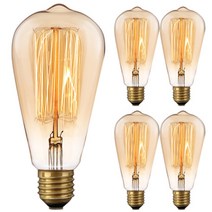 씨티오 엔틱램프 필라멘트 ST64 65W YG-DP12-65NC 5p, 전구색