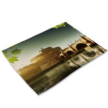 비케이 유럽과 미국 도시 식탁매트, 17, 42 x 32 cm, 1개