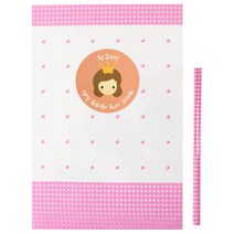 황씨네도시락 체크 봉투 핑크 40p + 체크타이 핑크 40p + 뉴왕관걸 친구야생일 스티커 42p, 1세트