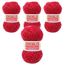 행복뜨기 노블레스 울 뜨개실 50g x 4p, 504 베이비레드