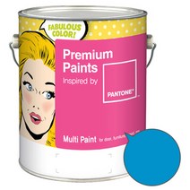 노루페인트 팬톤멀티 에그쉘광 스카이블루계열 페인트 4L, 마일부블루(17-4435)