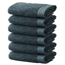 소프트터치 프리미엄 40수 코마사 수건 40 x 80 cm 190g, 진녹색, 6개